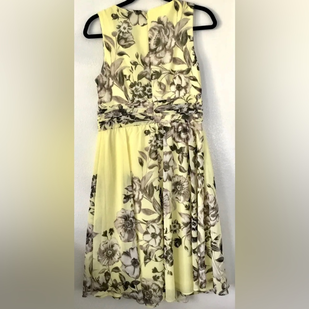 Christopher & Banks Special Occasion Yellow Chiffon Dress or Bridal Party 6 - Picture 6 of 8